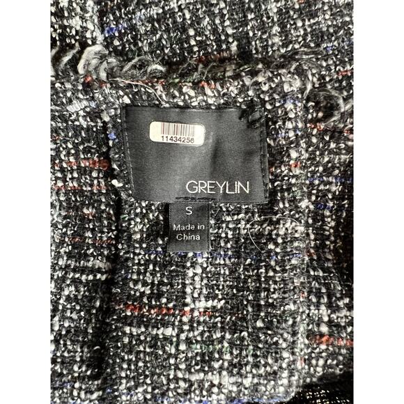 Greylin Tati Tweed Fringe Top S - Picture 5 of 5